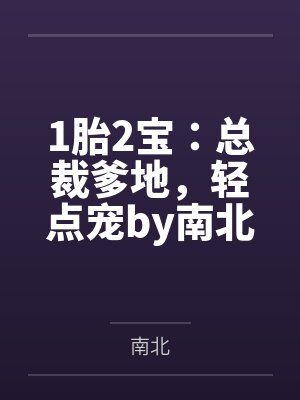 1胎2宝：总裁爹地，轻点宠by南北宁熙