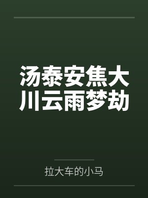 汤泰安焦大川云雨梦劫